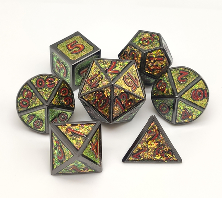 Dadi Polyhedral del metallo dello spigolo del CE multiuso per i torrioni ed i draghi