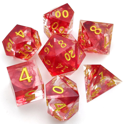 Il RPG della resina dello spigolo dell'OEM taglia una mano a cubetti di 7 pc versata per l'esploratore
