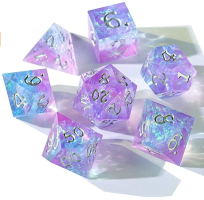 Multiuso robusto di Unicorn Dice Set Sharp Edges della resina antiusura