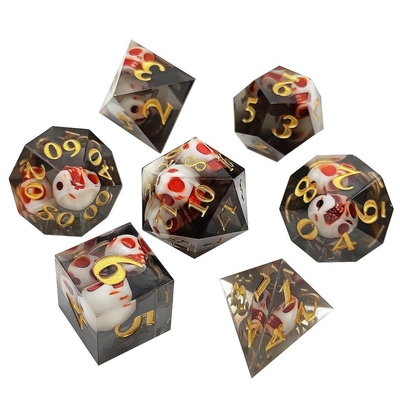 I dadi pratici di RPG della resina naturale hanno messo il peso leggero resistente all'uso