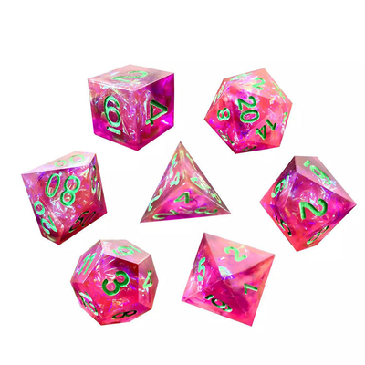 Il RPG fatto a mano della resina dello spigolo taglia il poliedro a cubetti robusto portatile