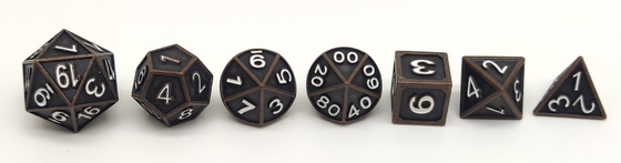 Insieme Polyhedral dei dadi del metallo robusto inodoro, metallo resistente all'uso Mini Dice