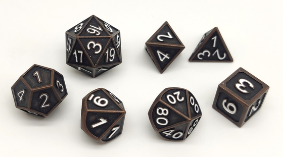 Insieme Polyhedral dei dadi del metallo robusto inodoro, metallo resistente all'uso Mini Dice
