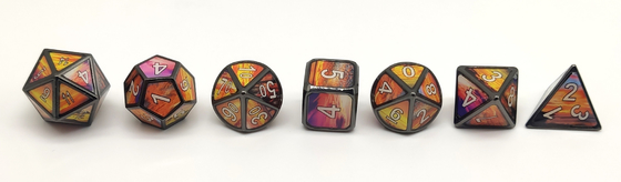 Il mini RPG di rivestimento regolare taglia i materiali a cubetti pratici multicolori del metallo della resina