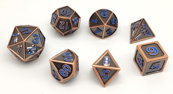 Il mini RPG di DND in lega di zinco taglia un poliedro a cubetti messo di 7 pc resistente all'uso