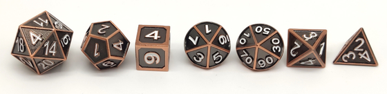 Piccoli dadi multiuso del metallo, Mini Polyhedral Dice Set inodoro