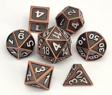 Piccoli dadi multiuso del metallo, Mini Polyhedral Dice Set inodoro