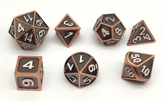 Mini peso leggero stridente manuale dei dadi D6 D8 D10 di RPG per la raccolta
