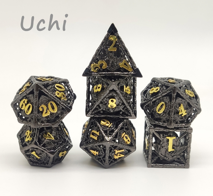 Dadi Polyhedral della resina di lusso portatile lucidati per il torrione ed il drago
