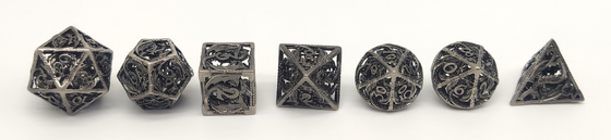 Dadi Polyhedral della resina di lusso portatile lucidati per il torrione ed il drago