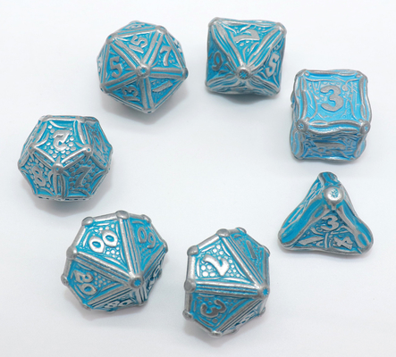 Mini Polyhedral Dice Set tagliente lucidato mano 7 pezzi per la raccolta
