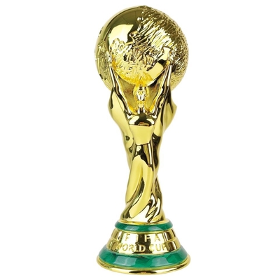 L'oro ha placcato grande di supplemento dorato robusto di colore della tazza del trofeo del metallo di calcio