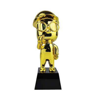 ISO9001 Tin Alloy Gold Plated Trophy, piccolo trofeo multiuso del metallo