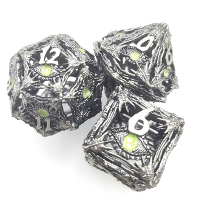 I dadi Polyhedral orlano il bene durevole scolpito mano traslucida della pietra preziosa della resina per Savage World