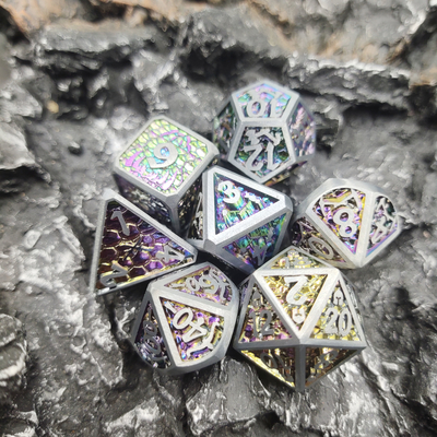 Gioco da tavolo GST Dadi metallici multiuso poliedrici Durevoli DND