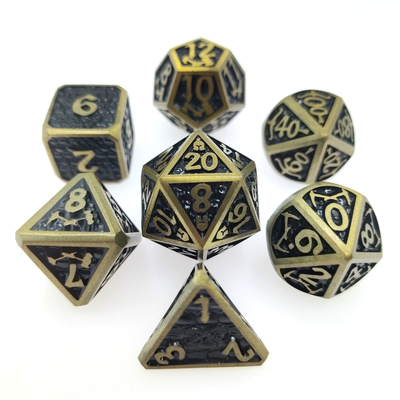 Set di dadi per dadi DND o RPG Placcatura pratica Metallo colorato affilato