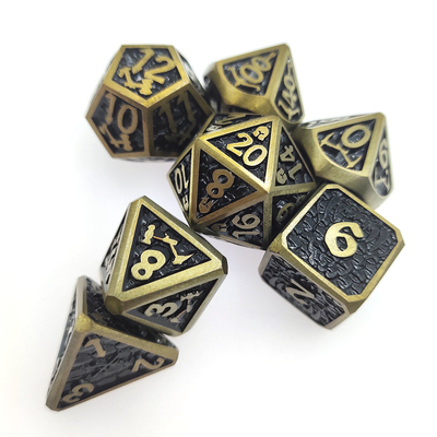 Set di dadi per dadi DND o RPG Placcatura pratica Metallo colorato affilato