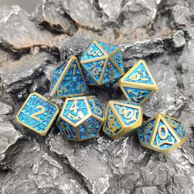 Gioco di dadi RPG personalizzato multiuso Set per adulti Metal Dice Polyhedral