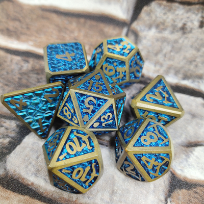 Gioco di dadi RPG personalizzato multiuso Set per adulti Metal Dice Polyhedral