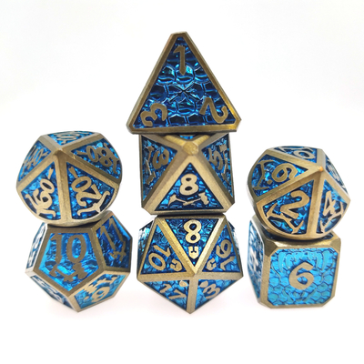 Pratico gioco da tavolo Mini DND Dice Dadi in metallo poliedrici a prova di umidità
