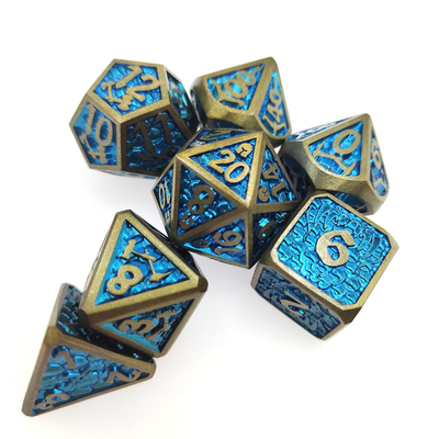 Pratico gioco da tavolo Mini DND Dice Dadi in metallo poliedrici a prova di umidità