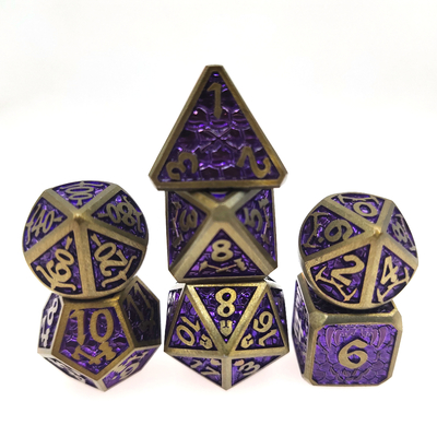 Mini RPG Dice 7 Piece Tiny Polyhedral Set magic the collect chip Set di dadi