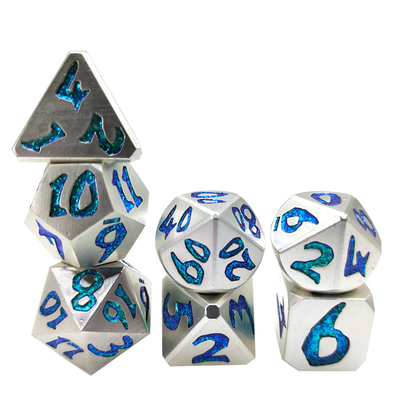 Set di dadi amichevoli Dadi poliedrici per giochi di ruolo poliedrici in metallo multiuso D6 D8 D10