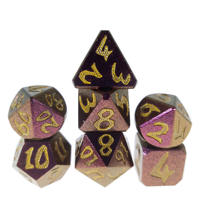 Gioco di carte RPG Dice Set ZincFor Dungeons And Dragons​ Metal Polyhedral Black