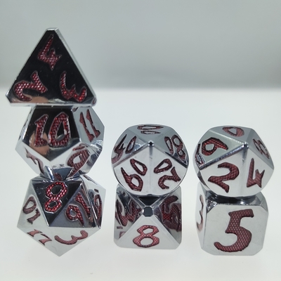 dadi leggeri inodori rossi dei dadi del poliedro di funzione del nastro i multi hanno fissato una dimensione robusta 12cm di 7 pc per il gioco di Rpg