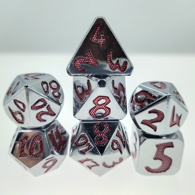 dadi leggeri inodori rossi dei dadi del poliedro di funzione del nastro i multi hanno fissato una dimensione robusta 12cm di 7 pc per il gioco di Rpg