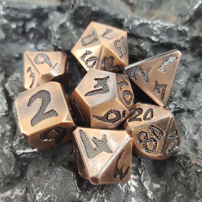 Set di dadi fantasia inodore per collezione multifunzionale poliedrico realizzato a mano