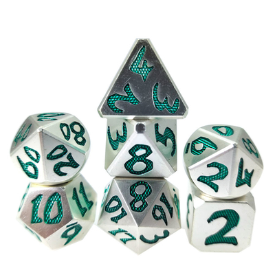 Mini dadi DND in lega di zinco resistenti all'usura Set di dadi artigianali per DND o RPG