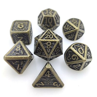Dadi neri Polyhedral del metallo di Pokemon di RPG gioco da tavolo pratico resistente all'uso dei dadi di forte