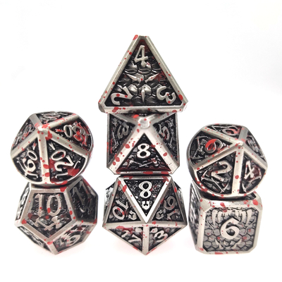 Gioco da tavolo Metal RPG Dadi Neat Sharp Edges Liqui Role Playing Dice Games