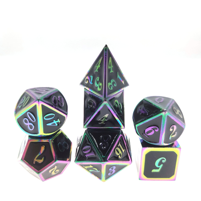 Set di dadi in poliedro da 12 cm Versamento a mano Durevole Robusto 7 pezzi