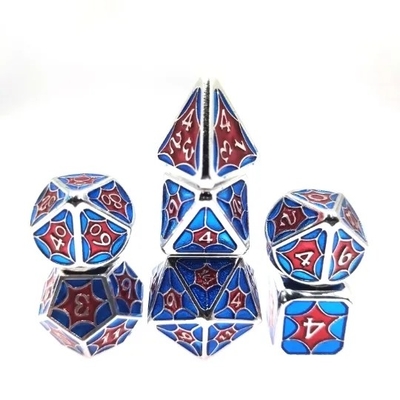 TRPG Running Group Metal Dice Dragon And Dungeon Colorato Colorato Spiderweb