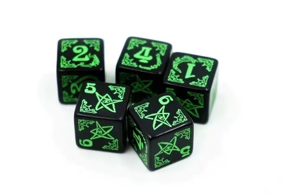 Moderno gioco RPG a dadi Set di 20 mm Sfondo nero Modello colore