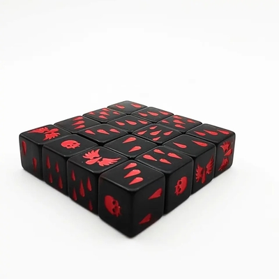 Superficie liscia Resina cristallina poliedrica gioco di dadi set gioco acrilico personalizzato