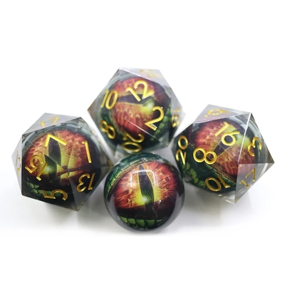 Fabbricazione a mano Resina Sabbia Veloce Bolla Di Dati Set lucidato Di 7 accessori di gioco di ruolo Tavola grande