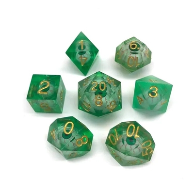 16mm Pieni dadi poliedrici Moving Dungeons And Dragons Bloodshot Blue Eye Dice Set per il ruolo