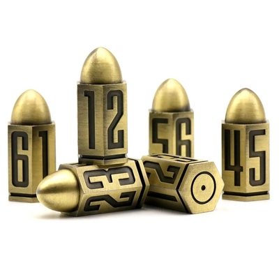 D6 Bullet Metal Dice Set 6 Pcs 6 Sides For Dnd Dungeons Rpg Warhammer Shadowrun Dice
