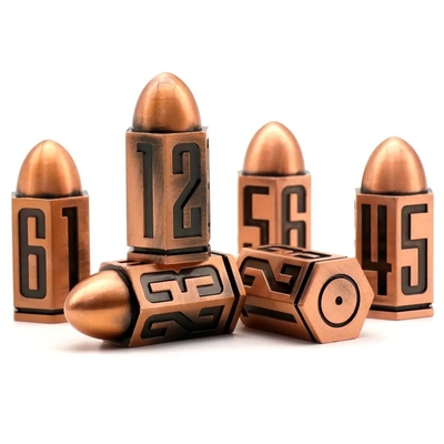 D6 Bullet Metal Dice Set 6 Pcs 6 Sides For Dnd Dungeons Rpg Warhammer Shadowrun Dice