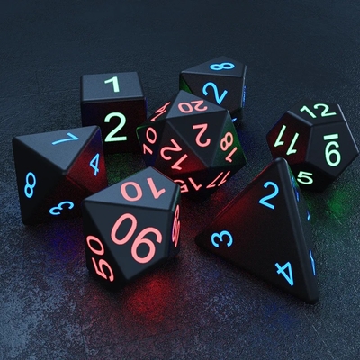 DND Board Dati poliedrici Gioco per adulti Trick magico Pixels Dati elettronici Glow LED