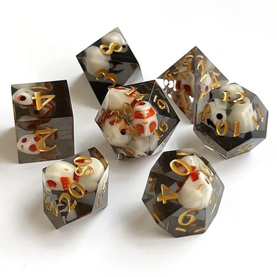 I dadi pratici di RPG della resina naturale hanno messo il peso leggero resistente all'uso