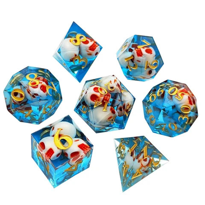I dadi pratici di RPG della resina naturale hanno messo il peso leggero resistente all'uso