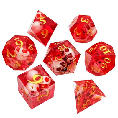 I dadi pratici di RPG della resina naturale hanno messo il peso leggero resistente all'uso