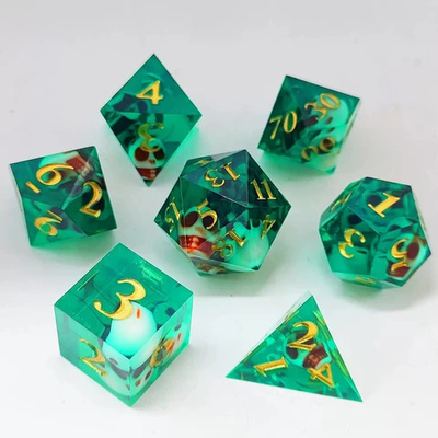 I dadi pratici di RPG della resina naturale hanno messo il peso leggero resistente all'uso