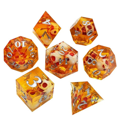 I dadi pratici di RPG della resina naturale hanno messo il peso leggero resistente all'uso