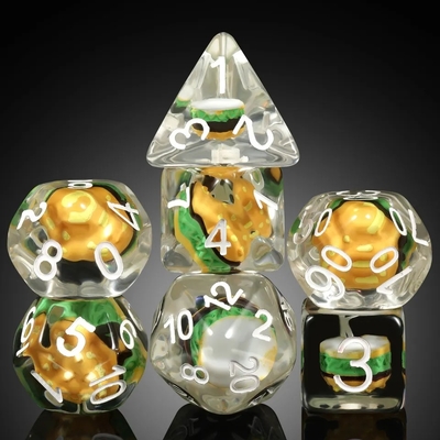 Set di dadi DND poliedrico personalizzato Hamburger Gaming Per giochi di ruolo RPG