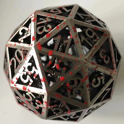 60D Macrobine Zinc Alloy Metal Dice Set Desktop Game Unico DND
